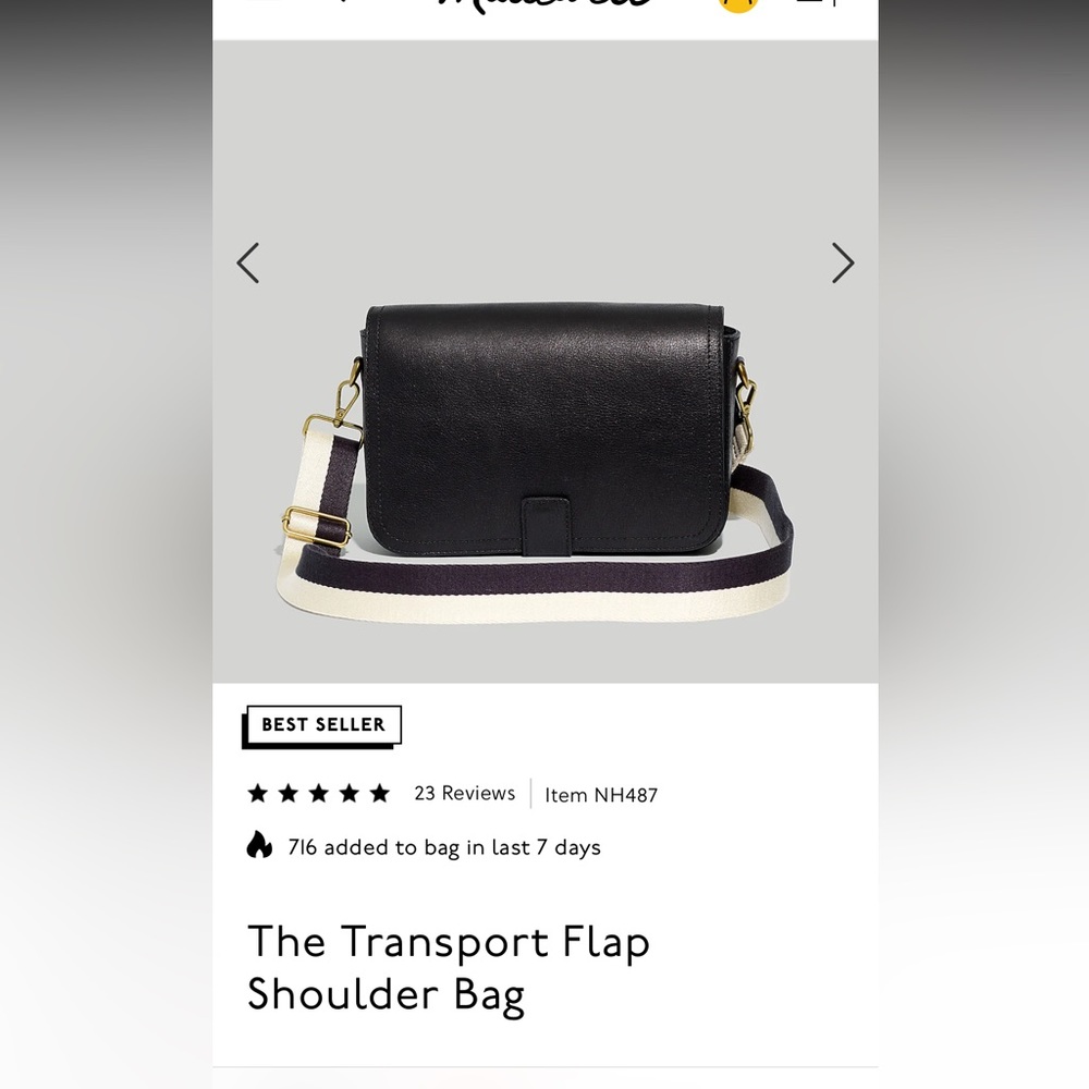 NWT Transport Flap Shoulder Bag